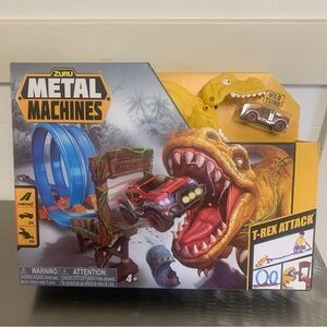 Metal Machines T Rex Attack Double Loop Track set with Mini Racing Car by ZURU
